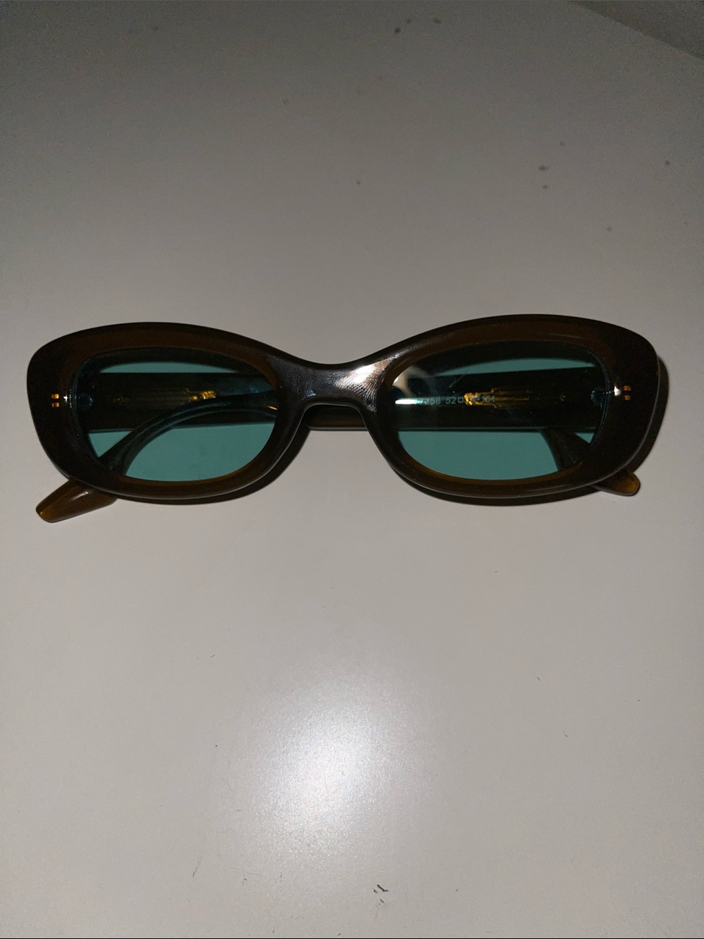 NWOT-Black Vintage Cat Eye Sunglasses with Teal Lenses